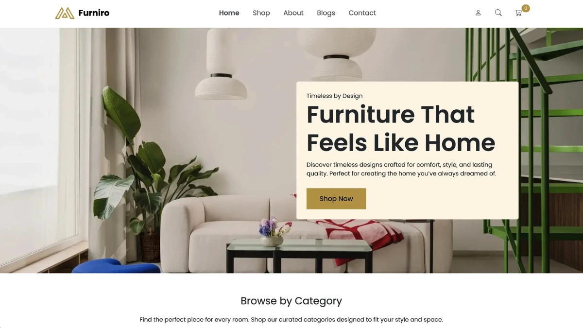 Shopify Furniro E-Commerce site